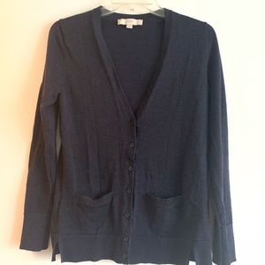 LOFT Shimmery Navy Sweater. Size 6.